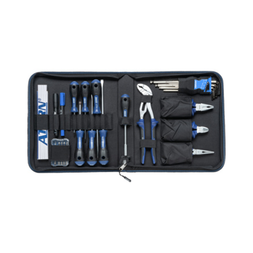 Sac en tissu à fermeture éclair avec assortiment d'outils